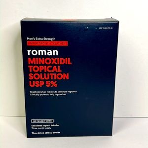 Roman Minoxidil Topical Solution USP 5% Men’s Extra Strength 3 Month Supply